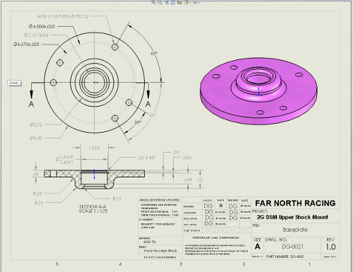 An example mechanical drawing