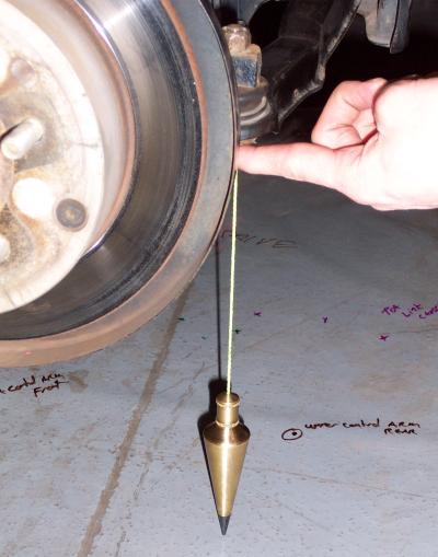 Using a plub bob for X/Y location