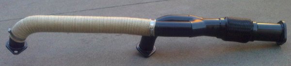 IPS Shorty Downpipe After Coating and Wrapping