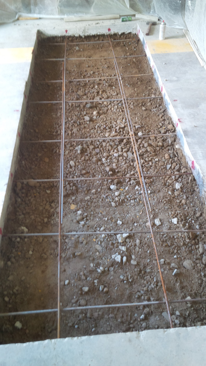 Rebar laid